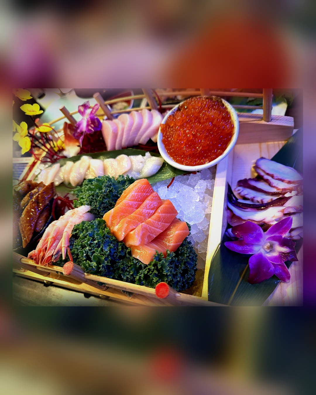 Barco de sashimi do Sushi Kaizen, rodízio japonês em Kissimmee, perto de Celebration